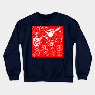 alien soccer board in mayan vision Crewneck Sweatshirt